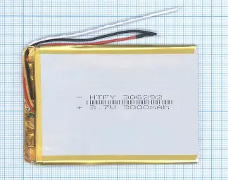 Аккумулятор Li-Pol (батарея) 3*62*92мм 3pin 3.7V/3000mAh иллюстрация 1