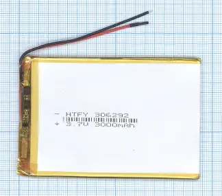 Аккумулятор Li-Pol (батарея) 3*62*92мм 2pin 3.7V/3000mAh иллюстрация 1