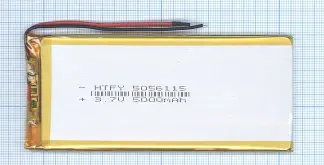 Аккумулятор Li-Pol (батарея) 5*56*115мм 2pin 3.7V/5000mAh иллюстрация 1