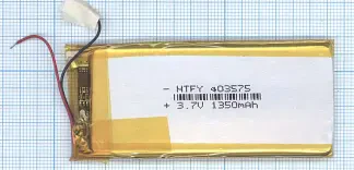 Аккумулятор Li-Pol (батарея) 4*35*75мм 2pin 3.7V/1350mAh иллюстрация 1