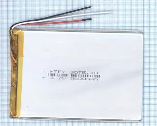 Аккумулятор Li-Pol (батарея) 3*75*110мм 3pin 3.7V/3600mAh иллюстрация 1