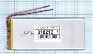 Аккумулятор Li-Pol (батарея) 3*50*125мм 2pin 3.7V/2800mAh иллюстрация 1