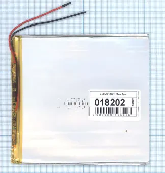 Аккумулятор Li-Pol (батарея) 2*110*115мм 2pin 3.7V/3500mAh иллюстрация 1