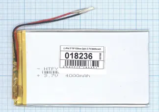 Аккумулятор Li-Pol (батарея) 3*70*120мм 2pin 3.7V/4000mAh иллюстрация 1