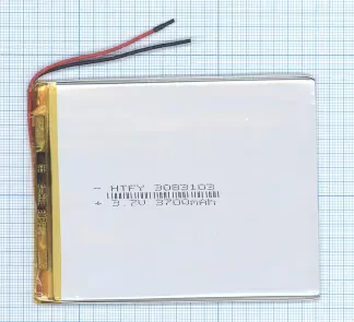 Аккумулятор Li-Pol (батарея) 3*83*103мм 2pin 3.7V/3700mAh иллюстрация 1