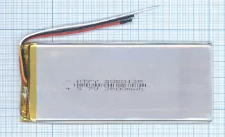 Аккумулятор Li-Pol (батарея) 3*50*125мм 3pin 3.7V/2800mAh иллюстрация 1