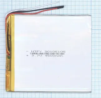 Аккумулятор Li-Pol (батарея) 3*105*105мм 3pin 3.7V/4500mAh иллюстрация 1