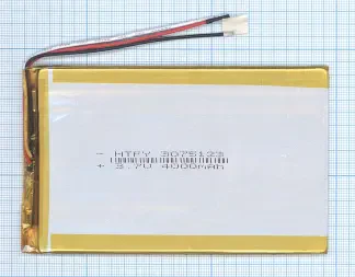 Аккумулятор Li-Pol (батарея) 3*75*123мм 3pin 3.7V/4000mAh иллюстрация 1