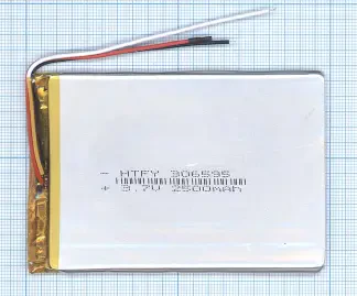 Аккумулятор Li-Pol (батарея) 3*65*95мм 3pin 3.7V/2500mAh иллюстрация 1