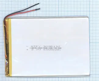 Аккумулятор Li-Pol (батарея) 3*95*137мм 3pin 3.7V/6000mAh иллюстрация 1