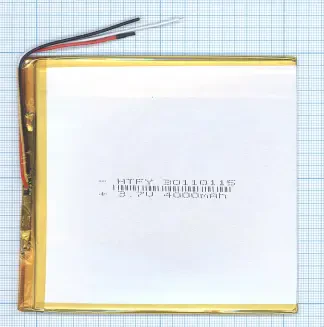 Аккумулятор Li-Pol (батарея) 3*110*115мм 3pin 3.7V/4000mAh иллюстрация 1