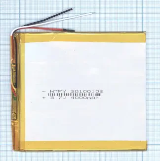 Аккумулятор Li-Pol (батарея) 3*100*105мм 3pin 3.7V/4000mAh иллюстрация 1