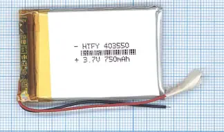 Аккумулятор Li-Pol (батарея) 4*35*50мм 2pin 3.7V/750mAh иллюстрация 1