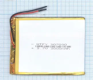 Аккумулятор Li-Pol (батарея) 3*70*90мм 3pin 3.7V/3000mAh иллюстрация 1