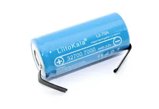 Аккумулятор типа 32700 LiitoKala Lii-70A-N высокотоковый with connectors LiFePO4 3.2V, 7000mAh иллюстрация 1