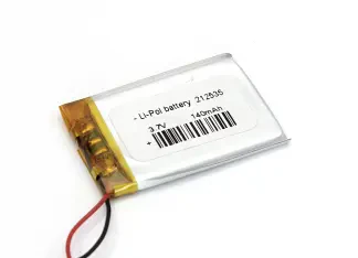 Аккумулятор Li-Pol (батарея) 2.1*25*35мм 2pin 3.7V/140mAh иллюстрация 1