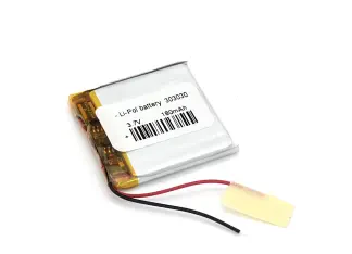 Аккумулятор Li-Pol (батарея) 3*30*30мм 2pin 3.7V/180mAh иллюстрация 1