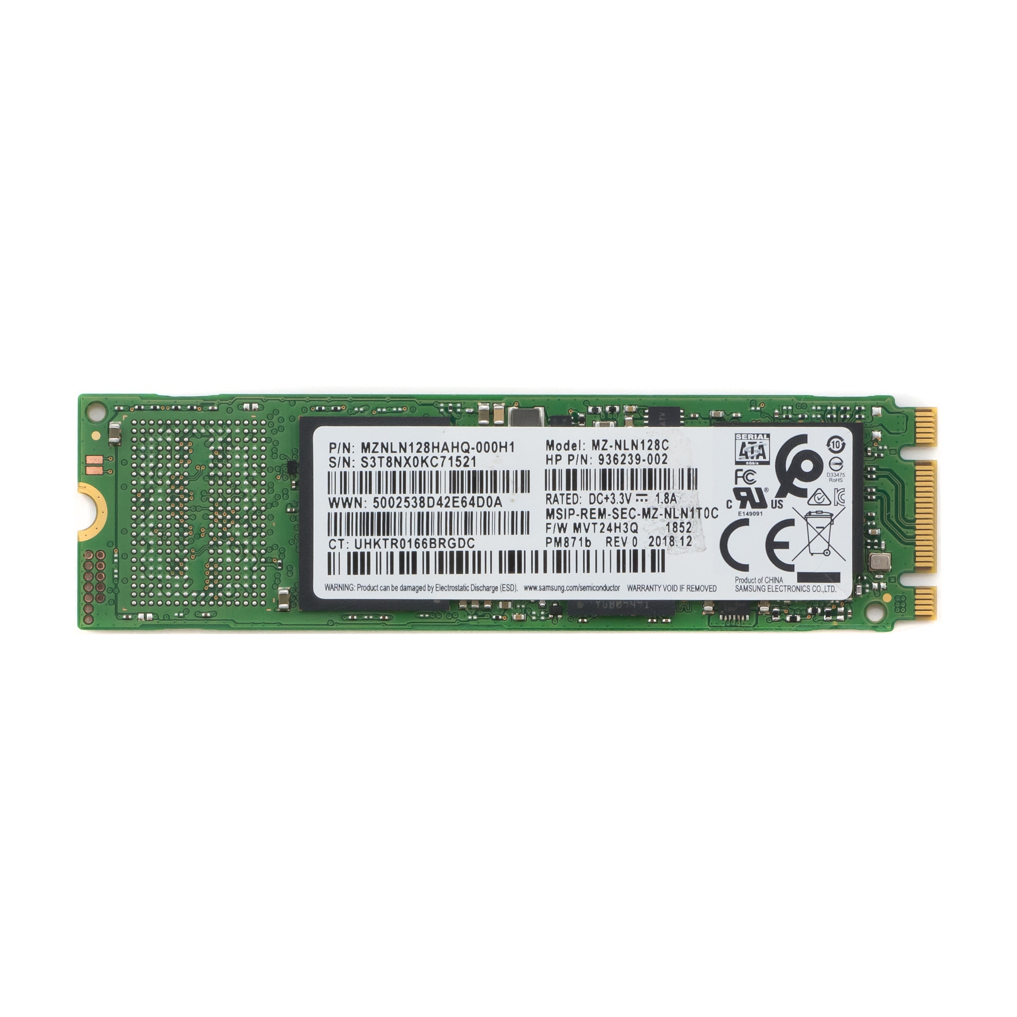 Жесткий диск SSD M.2 2280 NVME 128Gb Samsung MZ-NLN128C