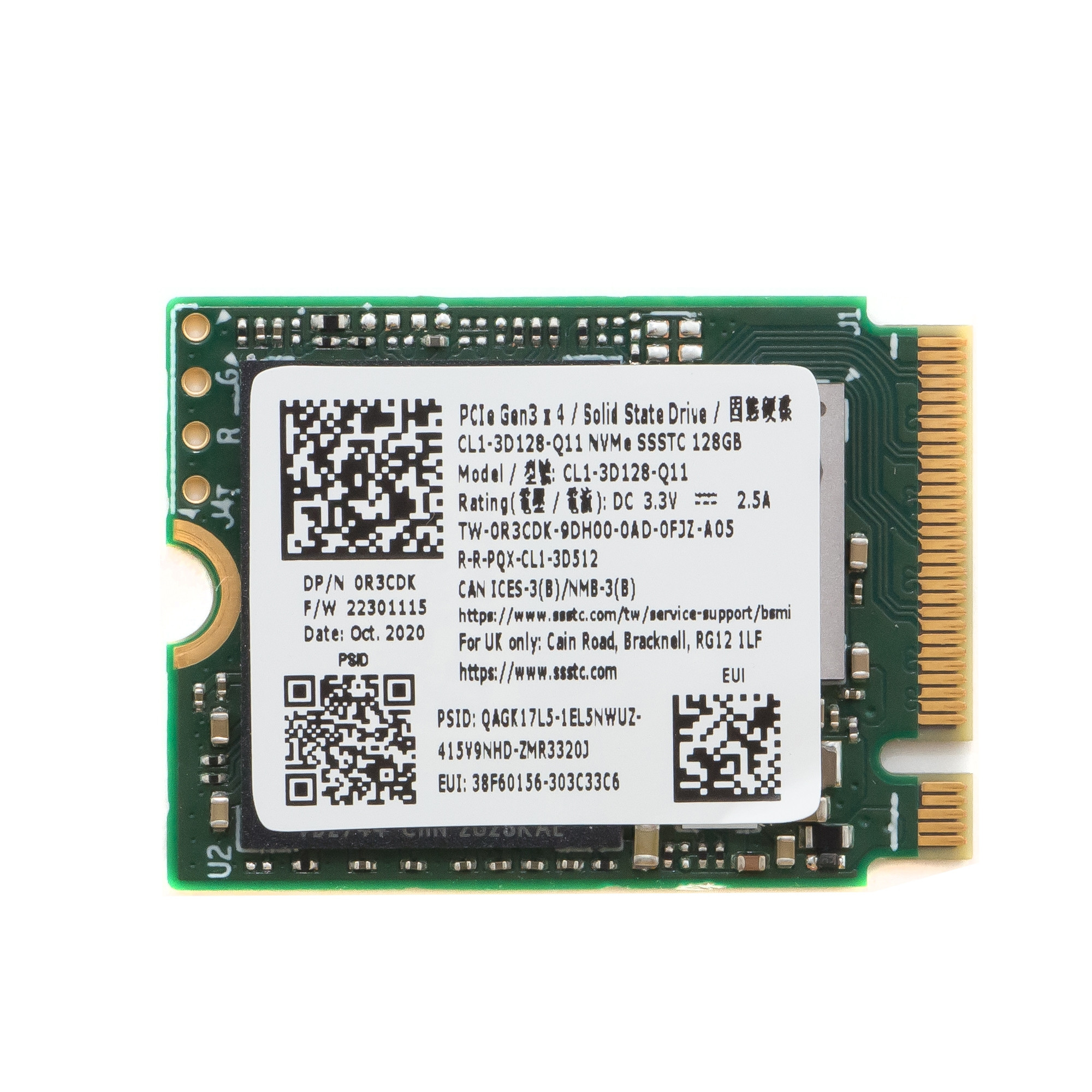 Купить жесткий диск SSD M.2 2230 NVME 128Gb SSSTC CL1-3D128-Q11