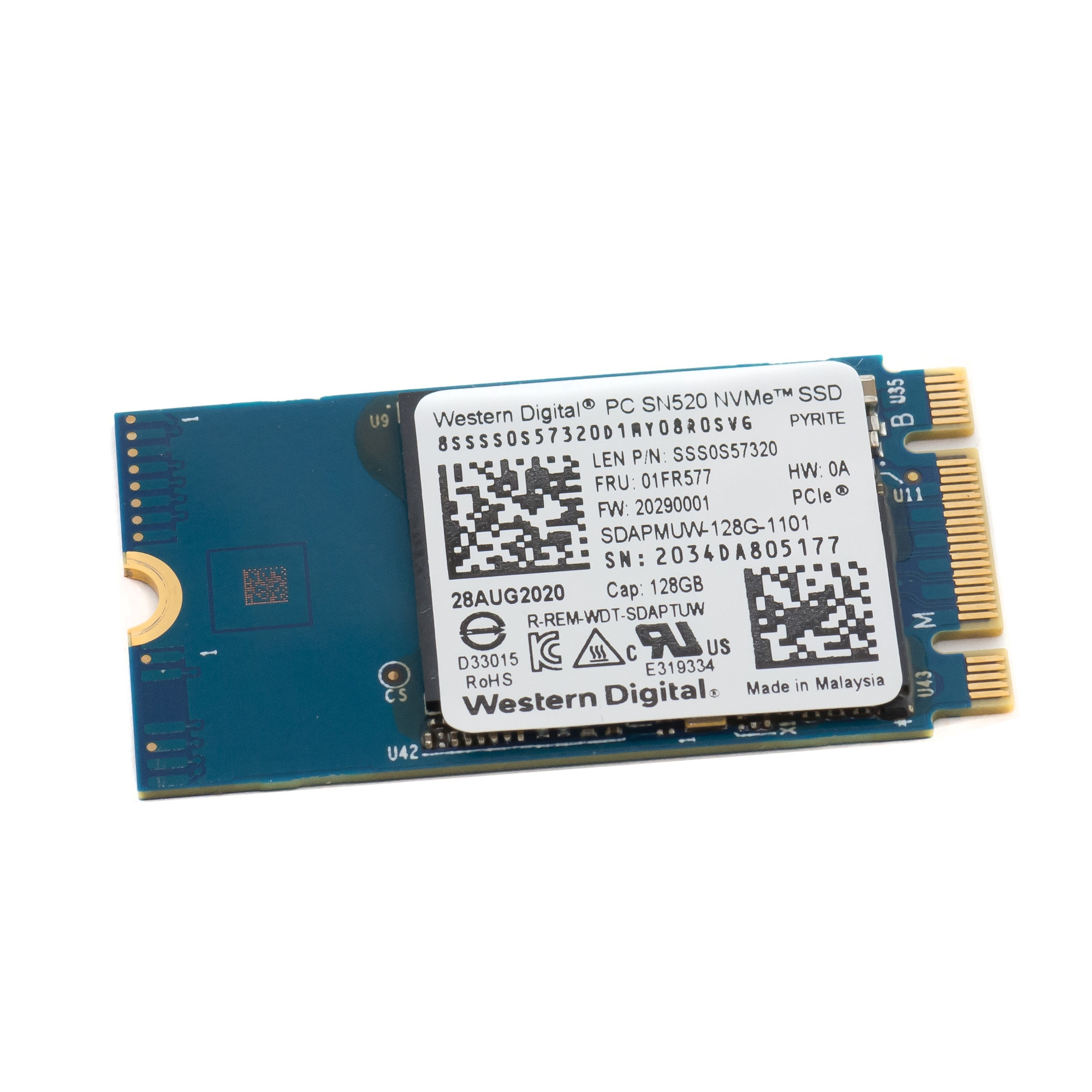 Купить жесткий диск SSD M.2 2242 NVME 128Gb WD SN520