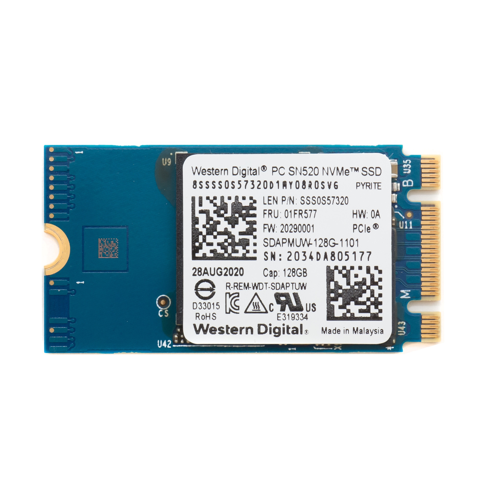 Купить жесткий диск SSD M.2 2242 NVME 128Gb WD SN520