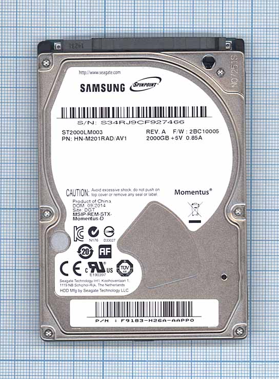 Жесткий диск 2.5&quot; для Samsung ST2000LM003 2Тб, SATA II