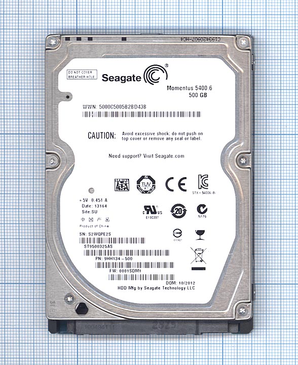 Купить жесткий диск HDD 2,5" 500GB Seagate Momentus ST9500325AS