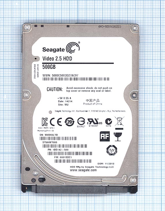 Купить жесткий диск HDD 2,5" 500GB Seagate ST500VT000