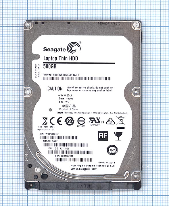 Жесткий диск HDD 2,5&quot; 500GB Seagate Laptop Thin 500GB ST500LT012