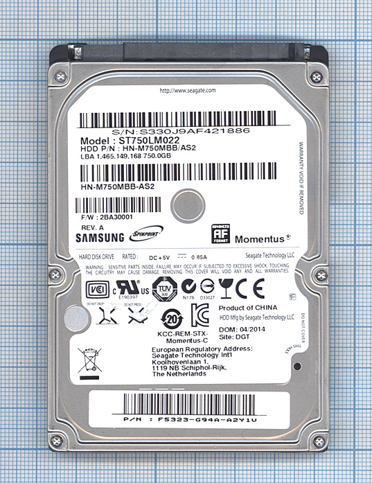 Жесткий диск 2,5&quot; для Samsung ST750LM022  750Gb SATA II