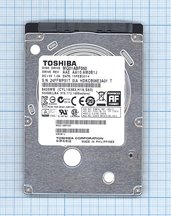 Купить жесткий диск 2.5" для TOSHIBA , 500GB , SATA II