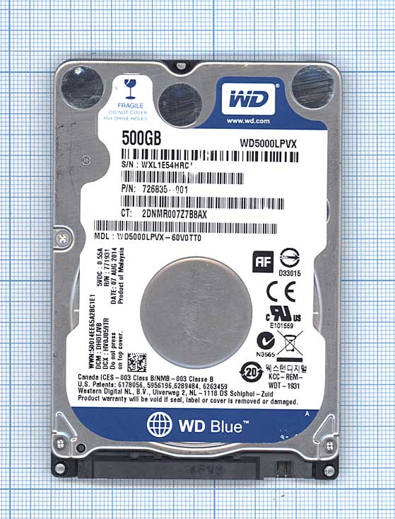 Купить жесткий диск WD Scorpio Blue 2.5", 500GB, SATA III