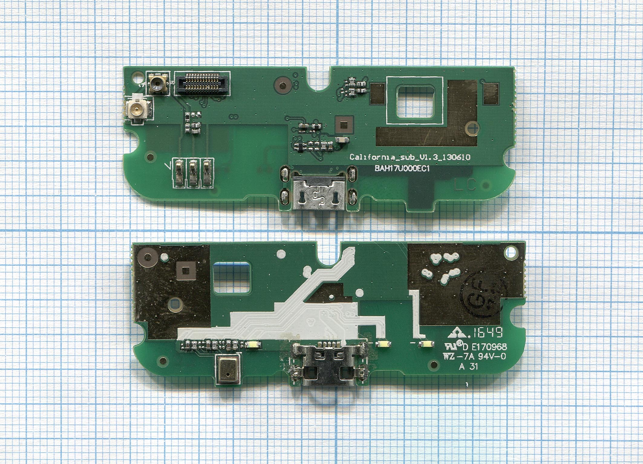 Разъем Micro USB для Alcatel One Touch Idol Mini 6012D X (плата с системным разъемом)