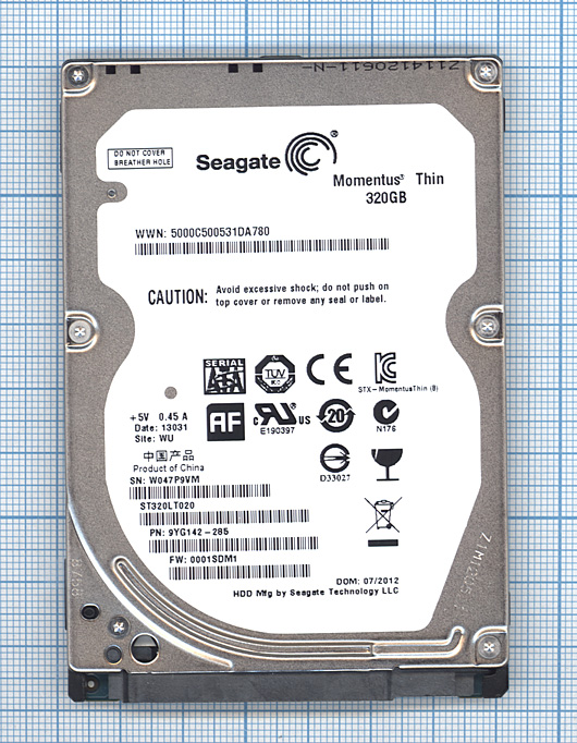 Жесткий диск 2.5&quot; Seagate Momentus Thin 320GB SATA II