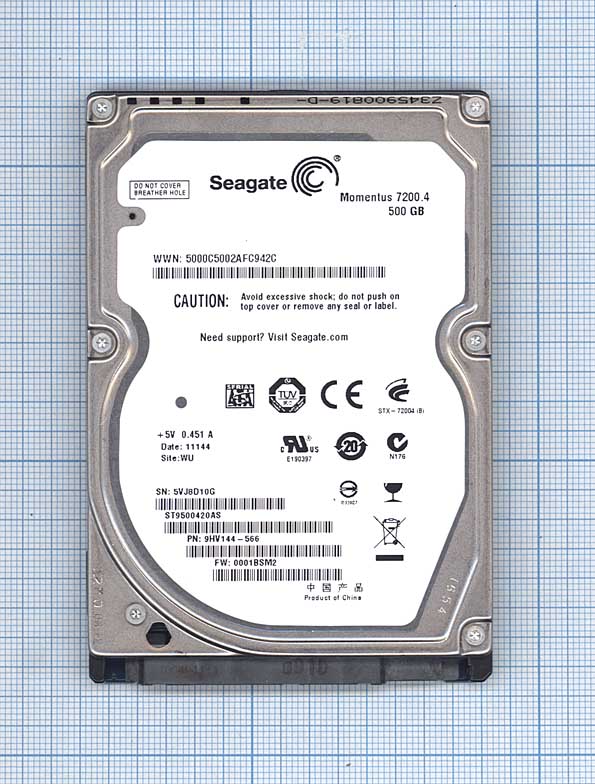 Купить жесткий диск Seagate 2.5", 500GB, SATA II