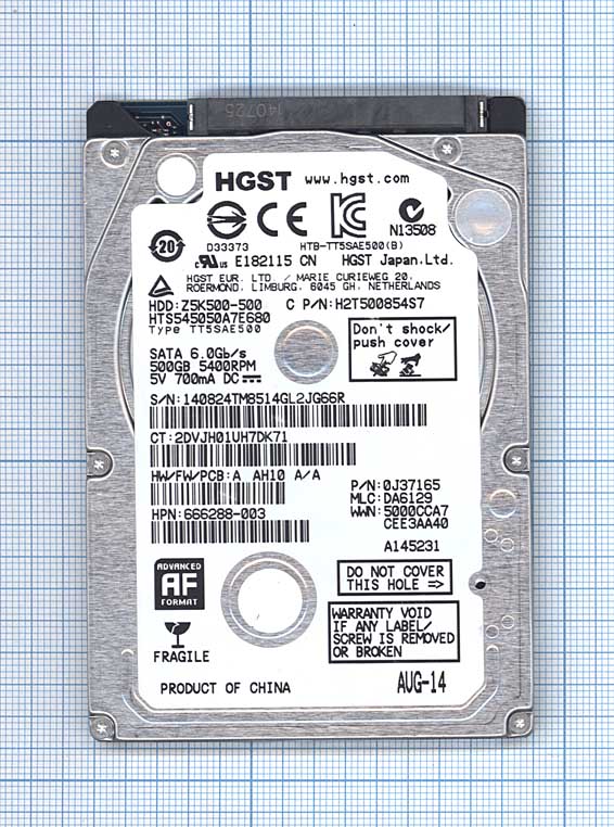 Купить жесткий диск HGST 2.5" 500GB SATA III