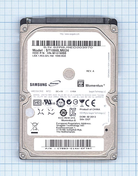 Купить жесткий диск для Samsung Momentus 2.5", 1TB, ST1000LM024
